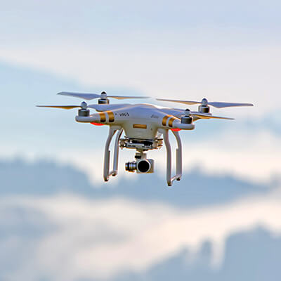 Drohnenflug und -aufzeichnung