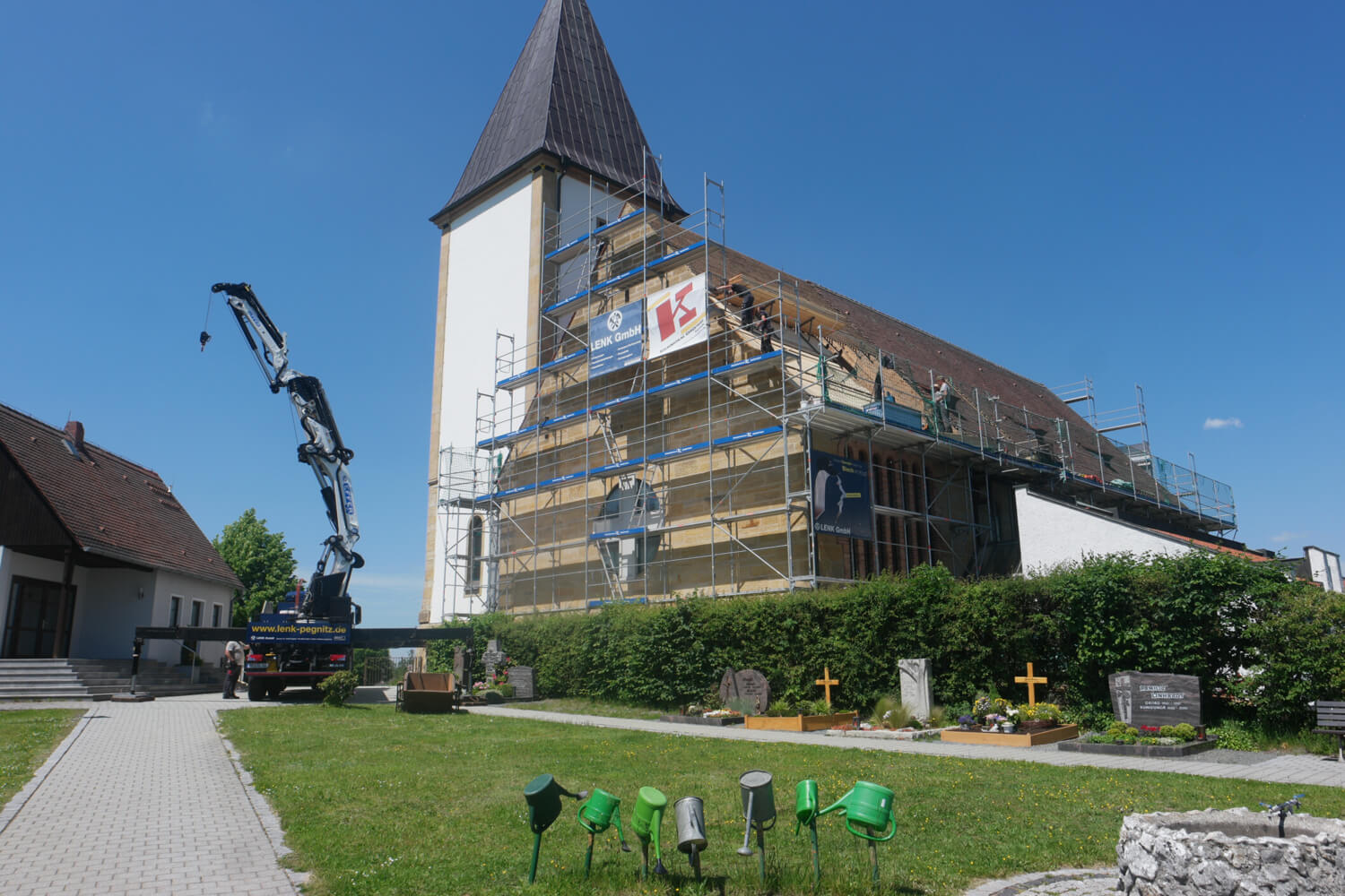 Dachsanierung Kirche in Trockau